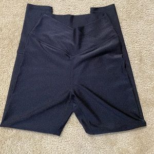 Aerie crossover ribbed shine leggings